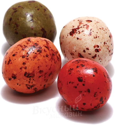 Фото украшение шоколадное драже перепелиные яйца с марципаном bind, 100 гр.