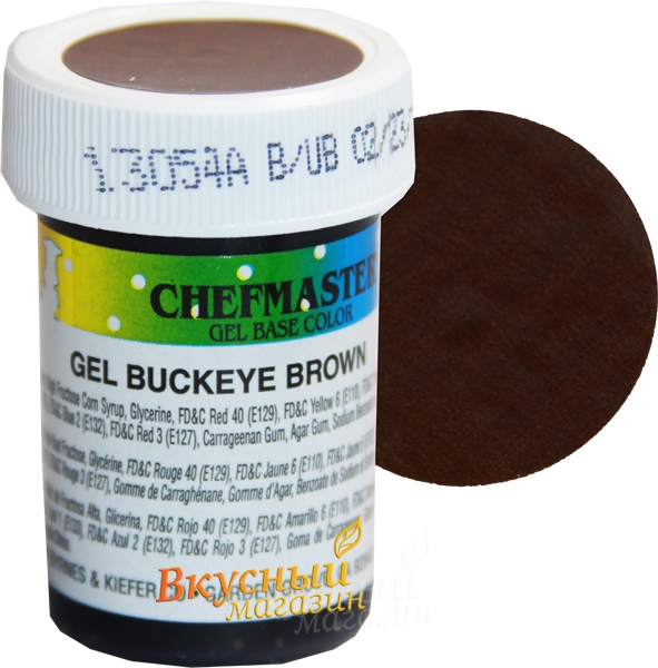 Фото краска коричневая гелевая концентрир. buckeye brown chefmaster, 28 гр.