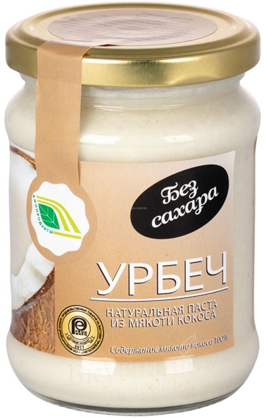 Фото кокосовая паста урбеч биопродукты, 280 гр.