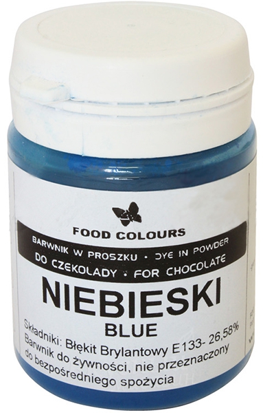 Фото краситель сухой синий blue (бриллиантовый) жирораств. food colours, 20 гр.