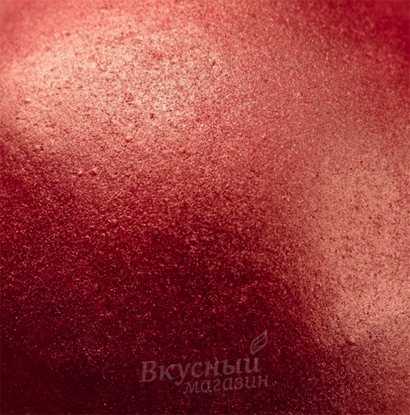 Фото блестящая пыльца съедобная рубиновая metallic morrocan velvet raindow dust, 3 гр.