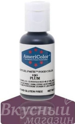 Фото краска сливовая гелевая plum 190 americolor, 21 гр.