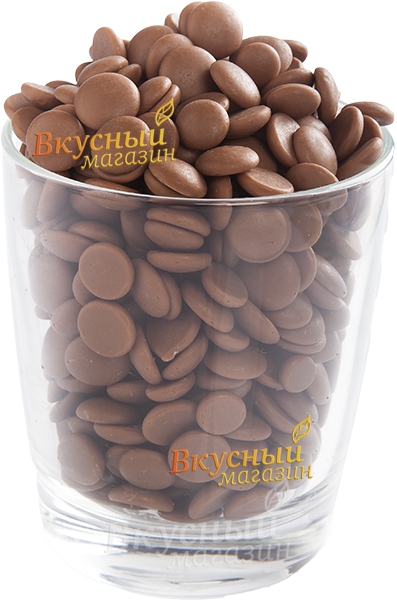 Фото шоколад молочный 37,8% какао для фонтанов в галетах barry callebaut, 250 гр.