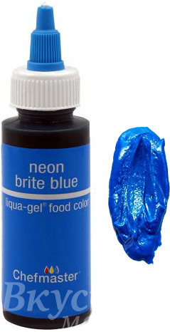 Фото краска синий королевский гелевая royal blue liqua-gel chefmaster, 298 гр.