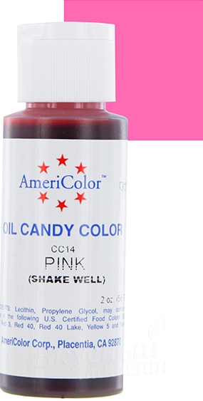 Фото краска гелевая жирорастворимая розовая pink oil candy color americolor, 56 гр. cc-14