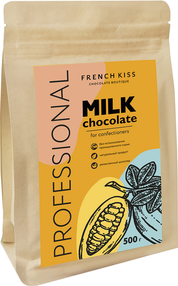 Фото шоколад молочный 35% какао в галетах french kiss, 500 гр. 
