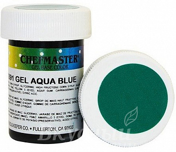 Фото краска морская волна гелевая концентрир. aqua blue chefmaster, 28 гр.