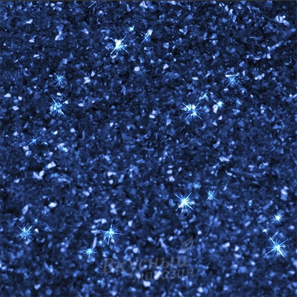 Фото блестки съедобные сапфир edible glitter saphire blue raindow dust, 5 гр.