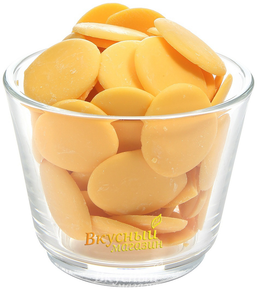 Фото глазурь в дисках со вкусом манго шокомилк, 200 гр.