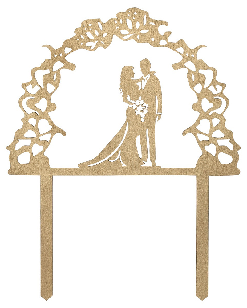 Фото топпер для торта свадебная арка золотой