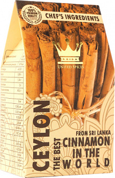 Фото корица в палочках цейлонская cinnamon united spices, 6 шт.