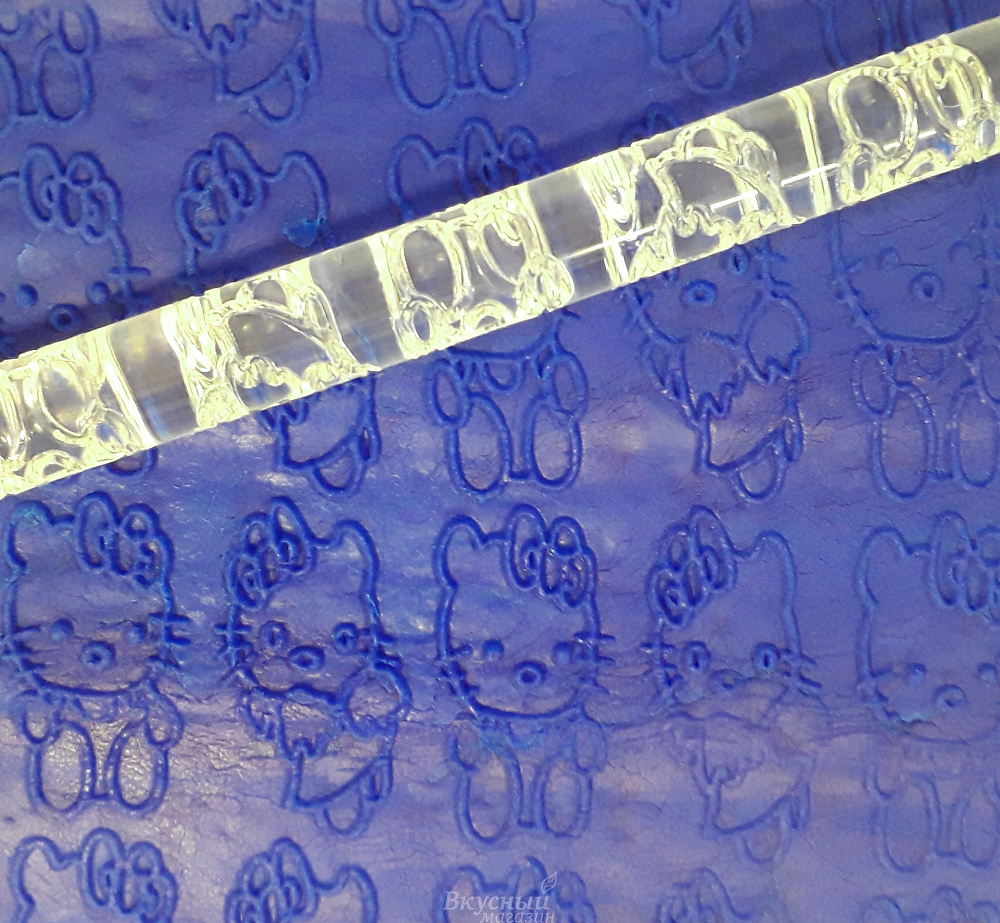 Фото скалка для мастики/марципана акриловая текстурная китти mq-248
