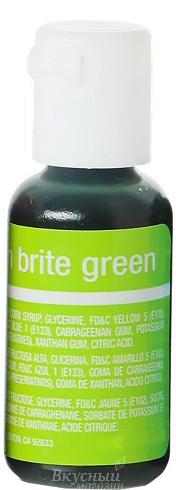 Фото краска для аэрографа зеленая яркая neon bright green chefmaster, 18 гр. 