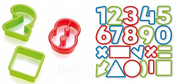 Фото выемка для теста цифры набор kids 21 шт. delicia