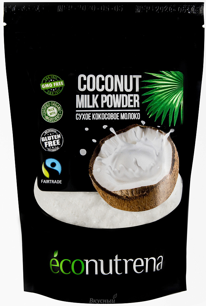Фото кокосовое молоко сухое  econutrena, 150 гр.