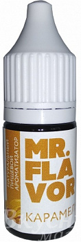 Фото ароматизатор натуральный жидкий карамель mr.flavor, 10 мл.