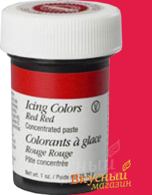 Фото краска красная гелевая паста red-red wilton, 28 гр. 610-906