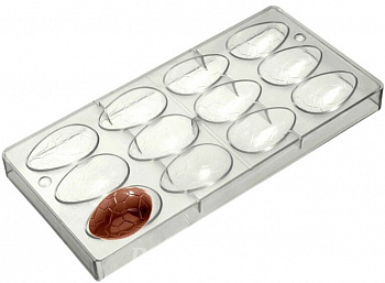 Фото форма для конфет шоколадное яйцо 12 ячеек bake ware