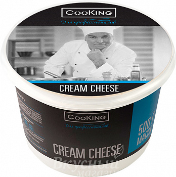 Фото сыр сливочный кремчиз cream cheese cooking 70%, 500 гр.
