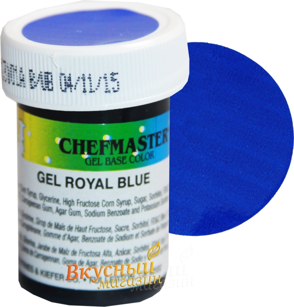Фото краска синий королевский гелевая концентрир. royal blue chefmaster, 28 гр.