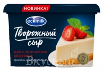 Фото сыр творожный ecomilk 60%, 400 гр.