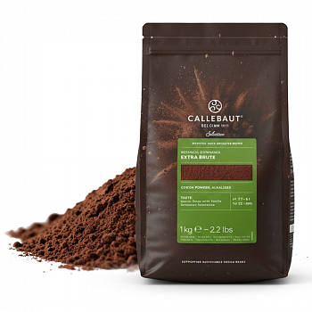 Фото какао-порошок алкализованный 22-24% extra-brute barry callebaut, 1 кг.