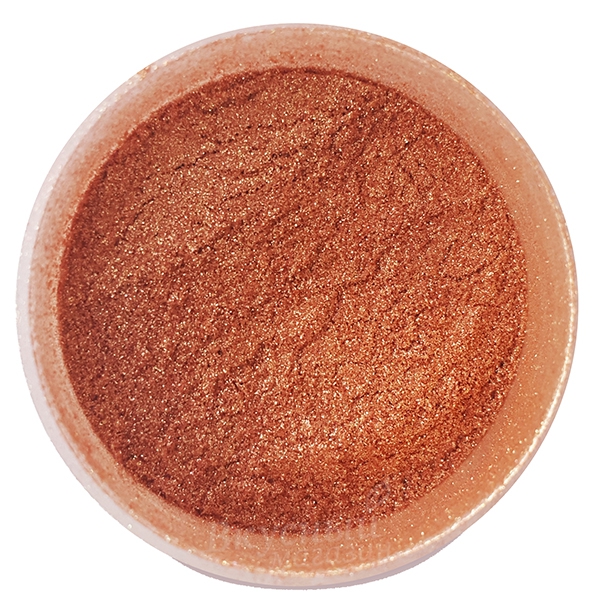 Фото блестящая пыльца съедобная медная shiny copper food colors, 3,8 гр.