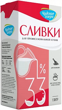 Фото сливки 33% чудское озеро 1л.