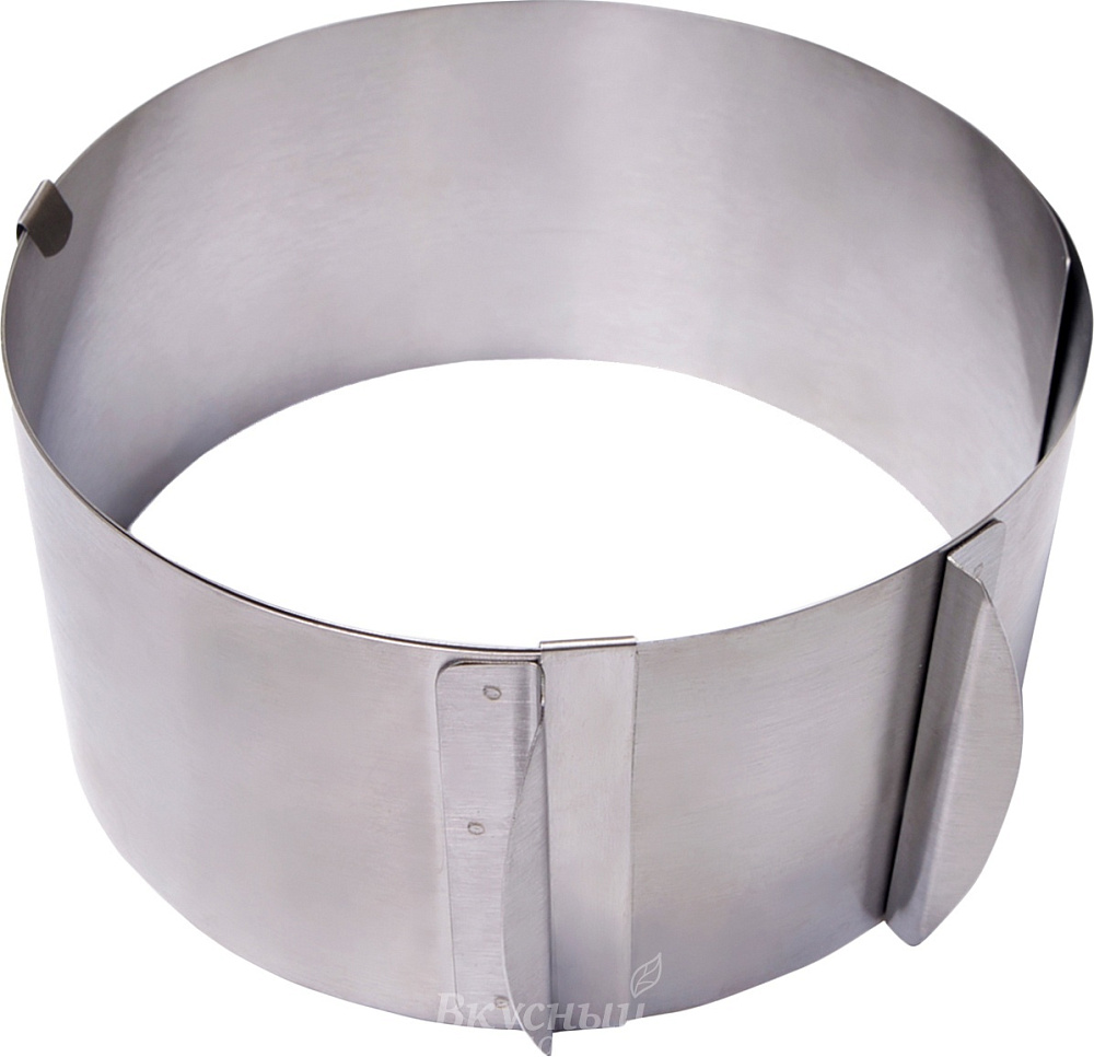 Фото раздвижная форма для выпечки кольцо-трансформер 16-30 см., высота 8,5 см. fissman