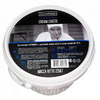 Фото сыр сливочный кремчиз cream cheese cooking 70%, 2,25 кг.